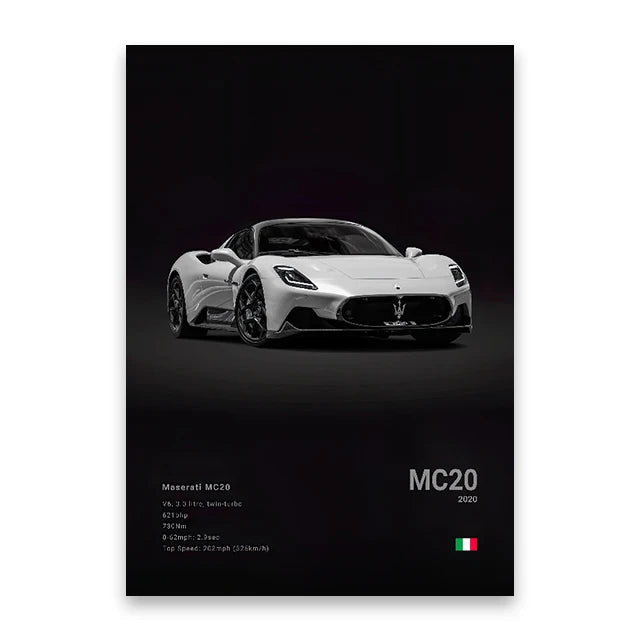 Luxury Car Canvas Art Print Dark - LuxuryCar