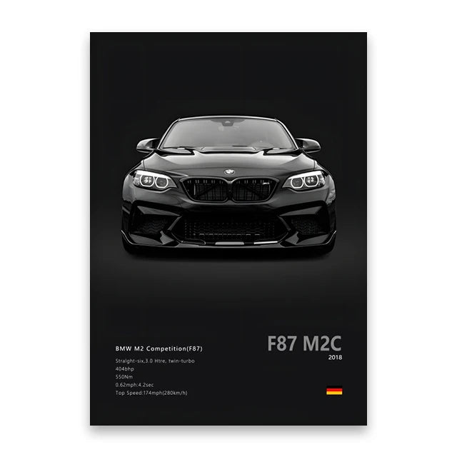 Luxury Car Canvas Art Print Dark - LuxuryCar