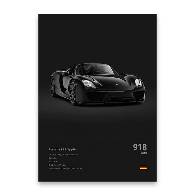Luxury Car Canvas Art Print Dark - LuxuryCar