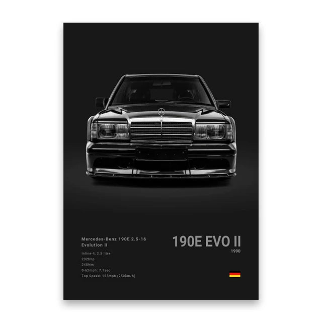 Luxury Car Canvas Art Print Dark - LuxuryCar