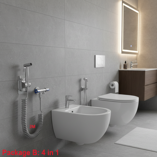 Stainless Steel Bidet Sprayer Set - AquaEssence