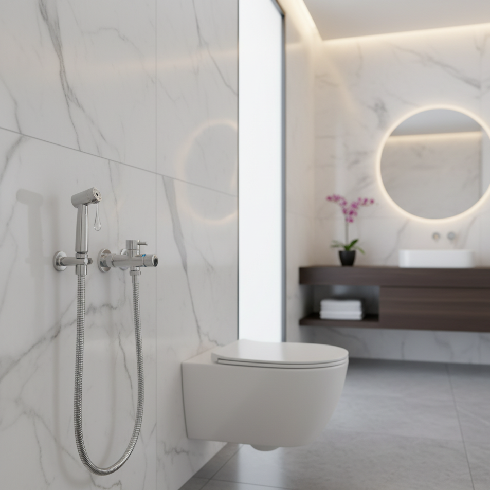 Stainless Steel Bidet Sprayer Set - AquaEssence