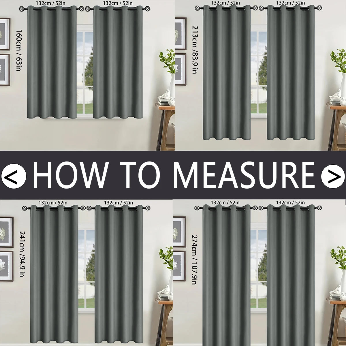 Elegant Blackout Curtain - 2PC