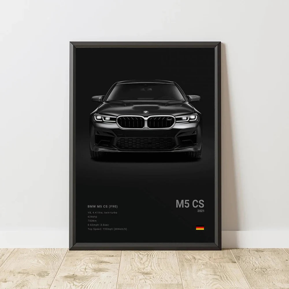 Luxury Car Canvas Art Print Dark - LuxuryCar