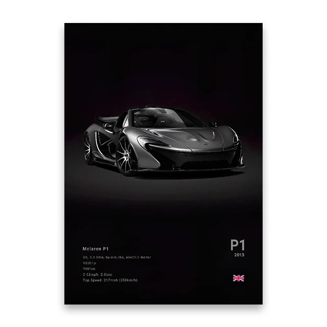 Luxury Car Canvas Art Print Dark - LuxuryCar