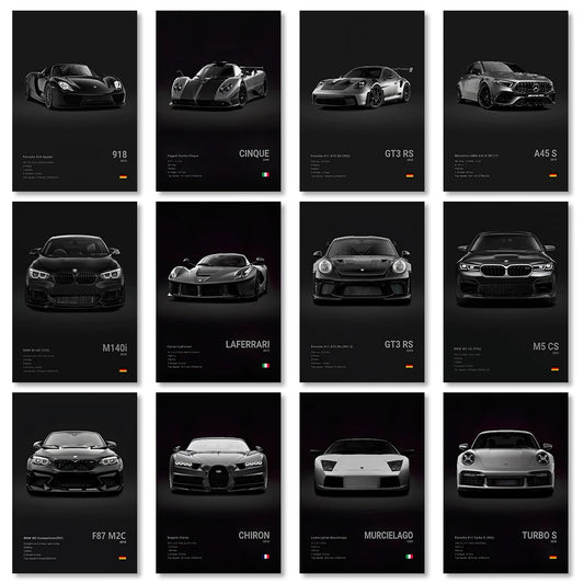 Luxury Car Canvas Art Print Dark - LuxuryCar