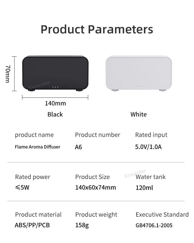 Flame Aroma Diffuser - Kinscoter