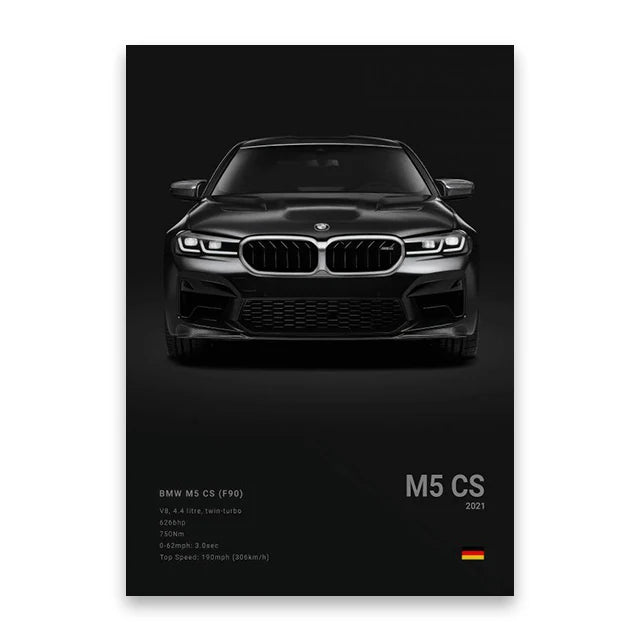 Luxury Car Canvas Art Print Dark - LuxuryCar