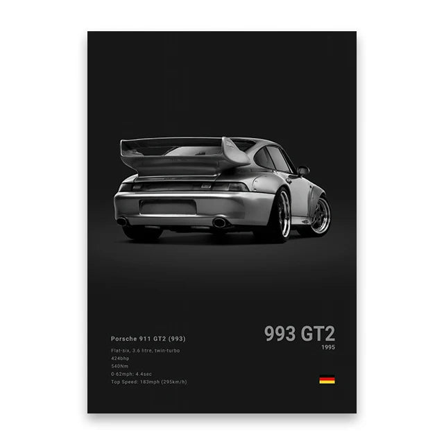Luxury Car Canvas Art Print Dark - LuxuryCar