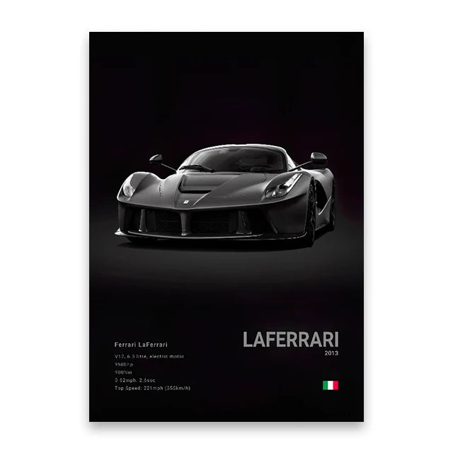 Luxury Car Canvas Art Print Dark - LuxuryCar