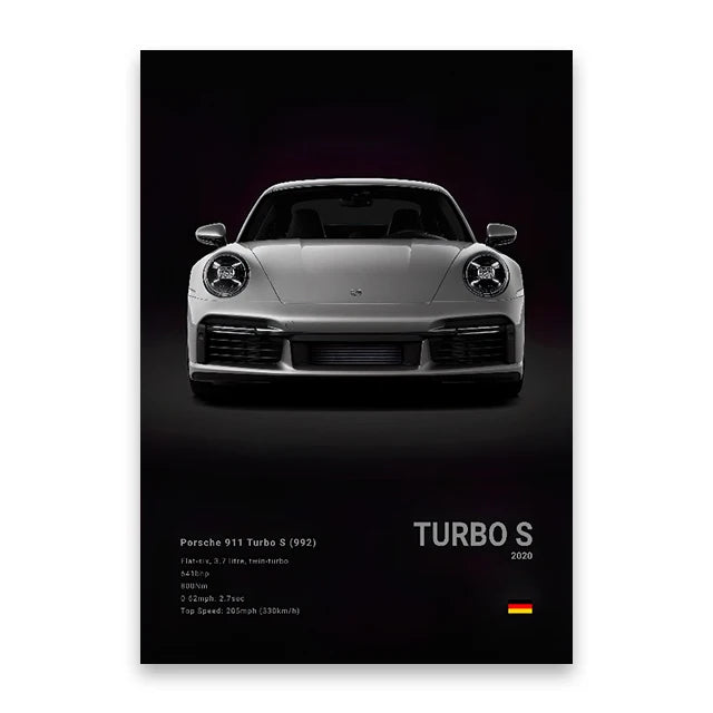 Luxury Car Canvas Art Print Dark - LuxuryCar