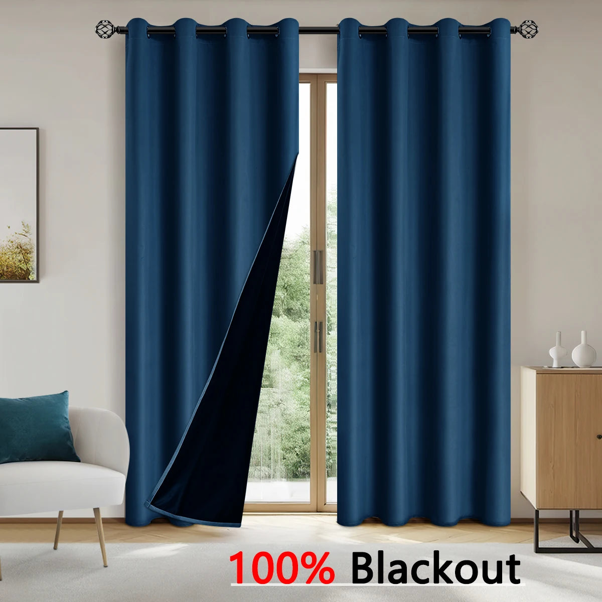 Elegant Blackout Curtain - 2PC