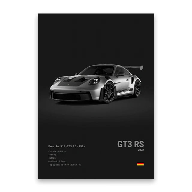 Luxury Car Canvas Art Print Dark - LuxuryCar